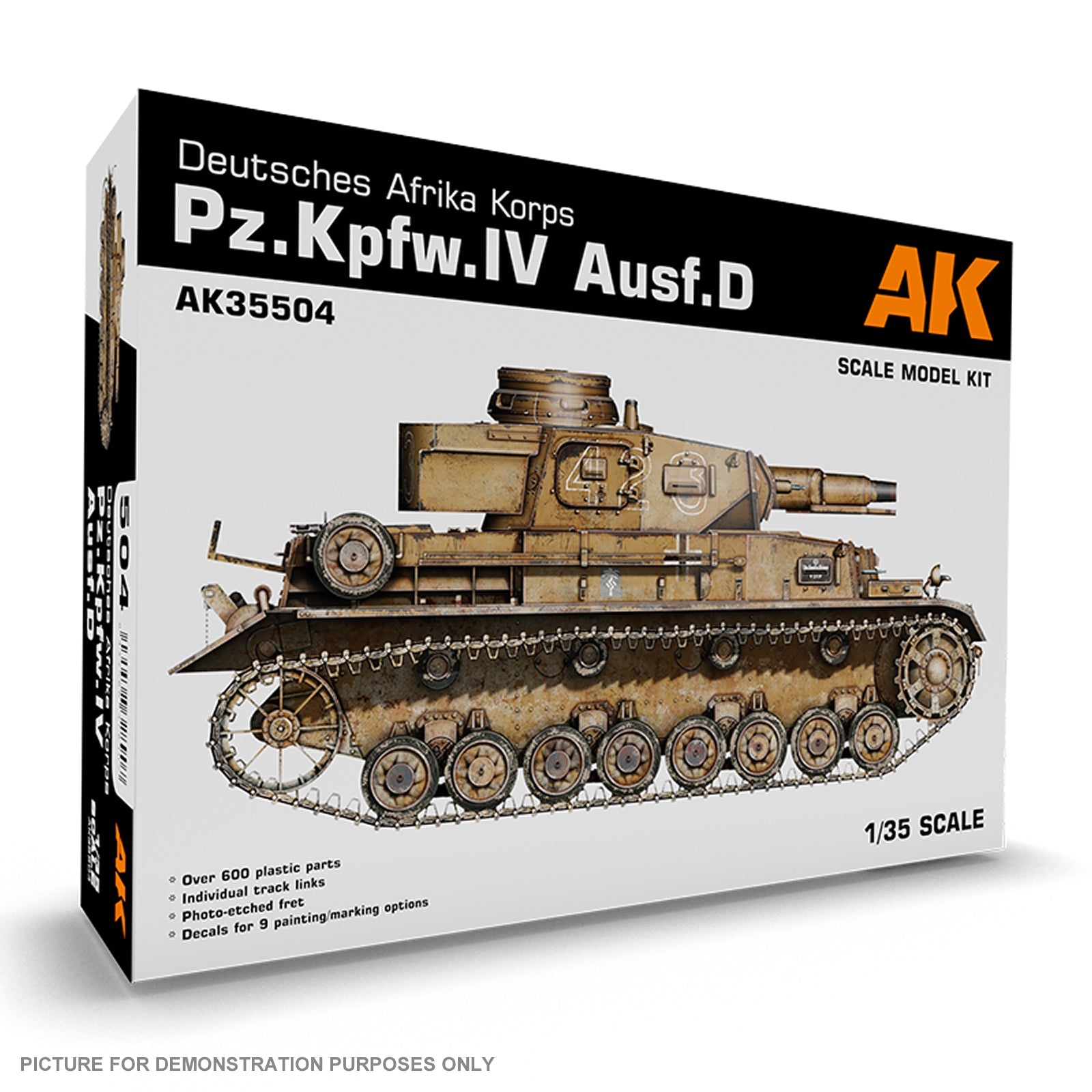AK Interactive - 1/35 Scale Models - Pz.Kpfw.Iv Ausf.D Deutsche Afrkia Korps